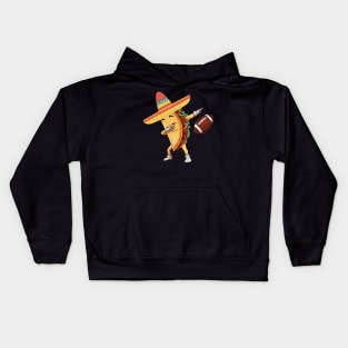 Dabbing football taco dab Kids Hoodie